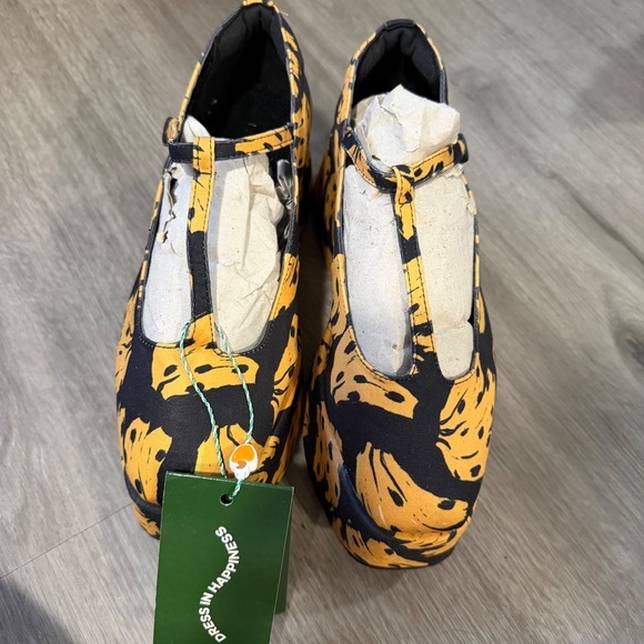 Farm Rio Black Bananica Bunch Platform Ballerina Mary Jane Shoes US 7.5 EU 38.5 - Picture 2 of 7